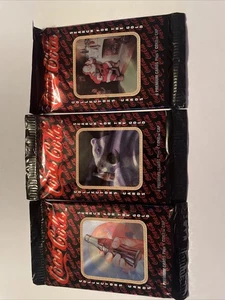 Coca Cola 1993 serie 1 paquete sin abrir; 8 tarjetas; 🥤 comercio coleccionismo vintage 🥤 - Imagen 1 de 2