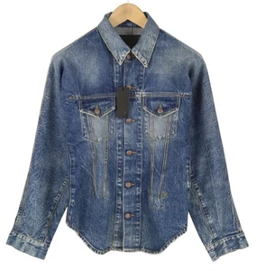 R13 Raglan Trucker Shirt Damen Jacke M Kelly Tex geknöpft Faded Washed Denim * - Bild 1 von 9