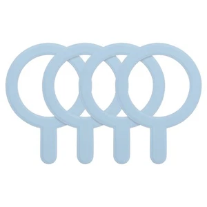 4Pcs Magnetic Adapter Ring, Leather Magnetic Sticker Ring, Sky Blue - Zdjęcie 1 z 7