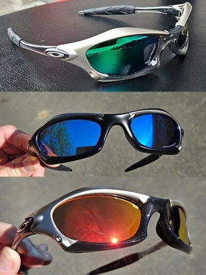 3 Полированный соединить зеленый/синий/огонь солнцезащитные очки со скидкой. Y2K сделано в США - Изображение 1 из 4