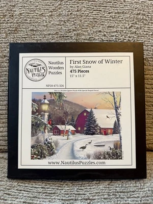 Nautilus First Snow of Winter Wooden Jigsaw Puzzle 475 Pieces COMPLETE - Image 1 of 2