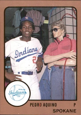 Pedro Aquino 1988 ProCards #1929 RC Spokane Indians *AutographDen* - Image 1 of 2
