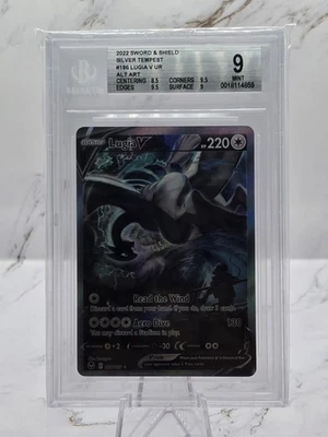 Pokemon 2022 Lugia V 186/195 Alt Art Silver Tempest MINT BGS 9 - Image 1 of 2
