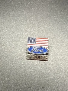 Ford Pride Pin American Car Company US Flag Re, Blue, & Silver Tone - Picture 1 of 7
