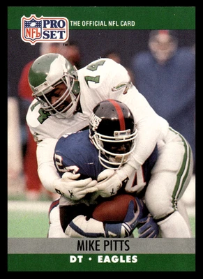 1990 Pro Set Mike Pitts #611 Philadelphia Eagles NFL Football Base Set - Image 1 of 2