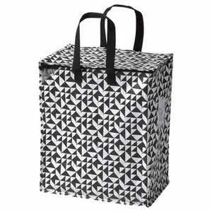 2x Bolso Ikea KNALLA, negro/blanco, 40x25x47 cm/47 l - Imagen 1 de 6
