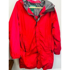 Vintage LL Bean All Conditions Gore-Tex Red Nylon Jacket Size Large - Picture 1 of 6