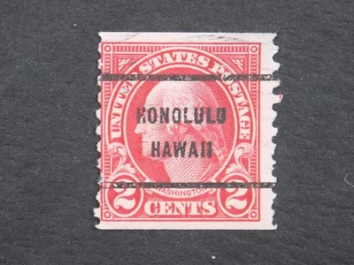 (1) MHH U. S. DEFIN. precan. COIL stamp-W/A , HONOLULU, HAWAI-P/C-2 C WASHINGTON - Image 1 of 2