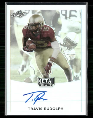 Travis Rudolph 2017 Leaf Metal Draft Auto - Image 1 of 2