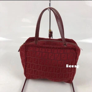 Fendi Women Zucca Pattern Handbag Red Ladies Brand Limited Edition VHTF Popular - Picture 1 of 12