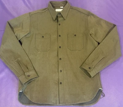 Gustin Selvedge Olive Raw Japanese Denim Workshirt XXL Classic Fit Brand New - Image 1 of 4