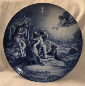 "Hirten auf dem Feld" 1978 Weihnachtsteller Kaiser West Germany - Bild 1 von 3