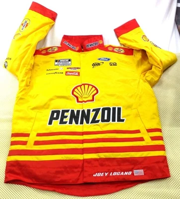 Chaqueta Uniforme NASCAR Team Penske Joey Logano Shell/Pennzoil L Amarilla y Roja Nueva con Etiquetas Foto 1 de 4