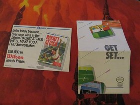 Racket Attack NES Promo Insert Sweepstakes Entry Nintendo Jaleco (Manual) RARE!