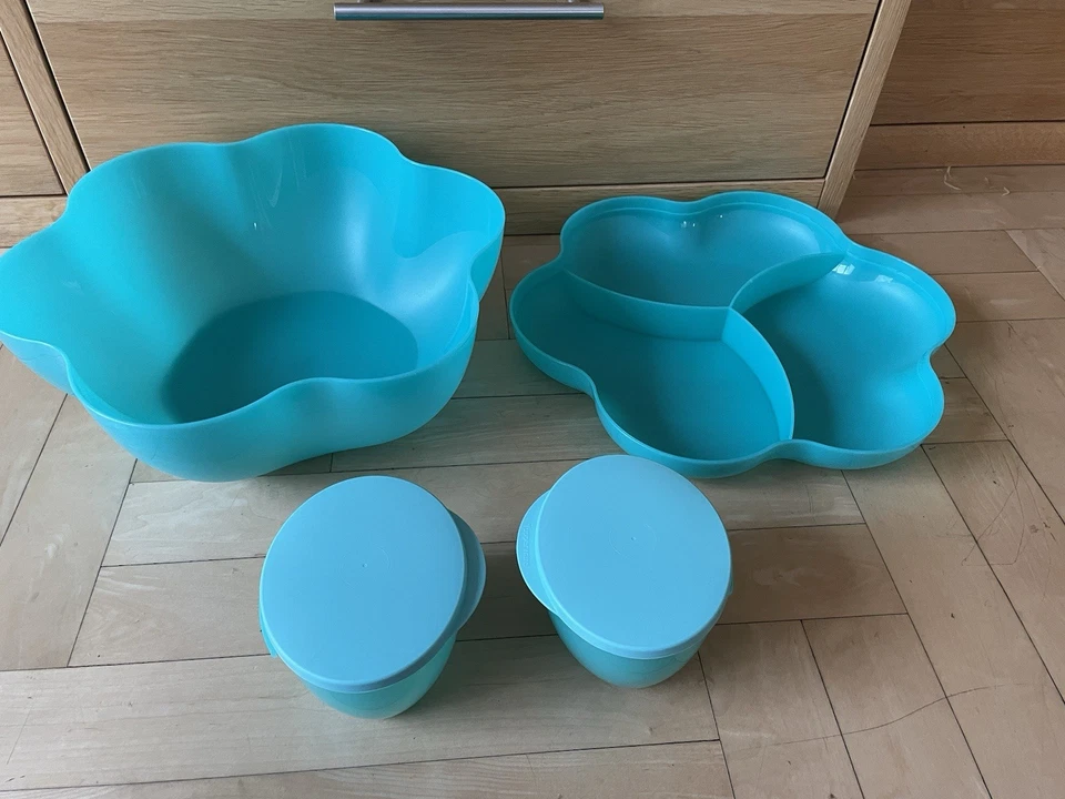🪴 Tupperware Partyschüssel Party-Bowle Blume Dip-Schalen Chips Nachtisch - Bild 1 von 4