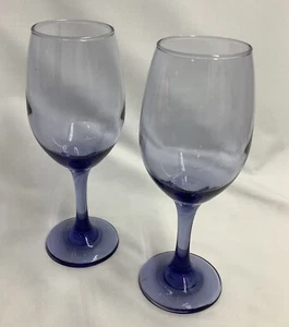 Set di due bicchieri calici per vino acqua gambo blu MOL231120/BA2 - Foto 1 di 7