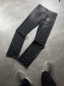 Just Cavalli Roberto Cavalli Gray Faded Logo Flared Jeans Sz 29/43 Made in Italy - Picture 1 of 12