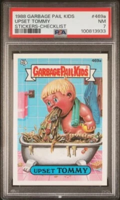 1988 GARBAGE PAIL KIDS STICKERS #469a TOMMY Series 12 Checklist PSA 7 Vtg Topps - Image 1 of 2