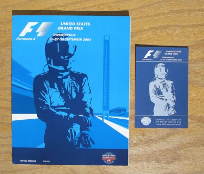 2003 F1 Formula One United States Grand Prix Indy Program Michael Schumacher Win - Image 1 of 4