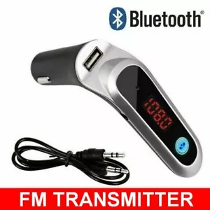Wireless Bluetooth FM Transmitter AUX USB Charger Car Kit Handsfree for Phone IE - Picture 1 of 5