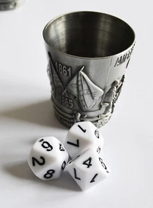 American Civil War Wargame Wargaming ACW Pewter Metal Themed Dice Cup Shaker New - Picture 1 of 4