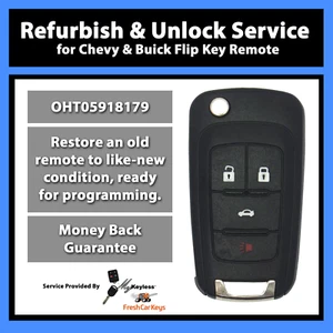 Servicio de flash de desbloqueo para Chevrolet Buick llave abatible llavero alarma remota OHT05918179 - Imagen 1 de 7