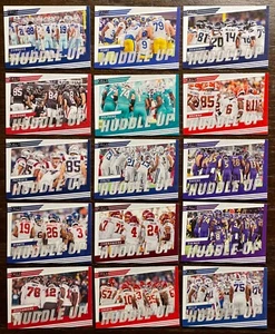 Juego completo de 15 tarjetas de inserción de fútbol 2022 Score Football Huddle Up - Imagen 1 de 1