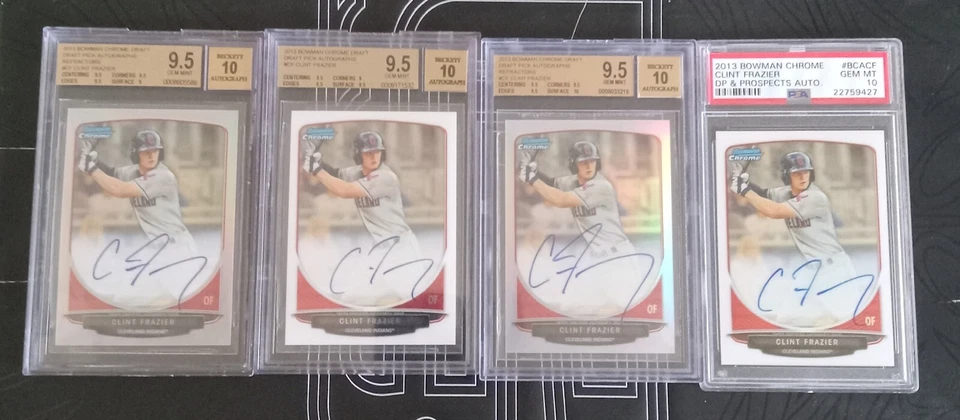2013 Clint Frazier Bowman Chrome  Auto Refractor (3) BGS 9.5 TRUE GEM Psa 10 - Image 1 of 1