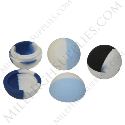 Tarro contenedor de silicona 100 7,5 ml antiadherente libre de BPA bola redonda al por mayor Foto 1 de 4