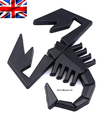 Car Badge Sticker Blsck Scorpion Decal Emblem 3D Black Metal UK seller - Image 1 of 4
