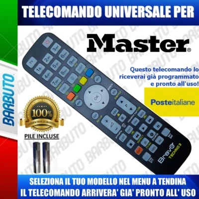 TELECOMANDO UNIVERSALE MASTER_ CLICCA SUL TUO MODELLO LO RICEVERAI GIA PRONTO - Immagine 1 di 2