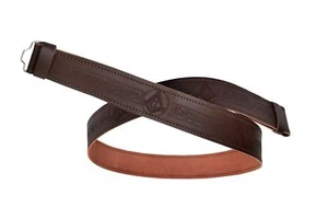 Leather Kilt Belt Adjustable size for Kilts Highland Brown Masonic Embossed - Picture 1 of 1