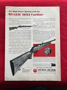Sturm Ruger 1972 Printanzeige 10/22 Karabiner Werbung - Bild 1 von 7