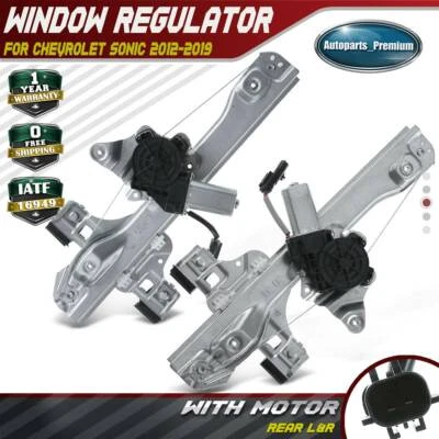 2x Rear Left & Right Power Window Regulator with Motor for Chevrolet Sonic 12-20 - Изображение 1 из 4