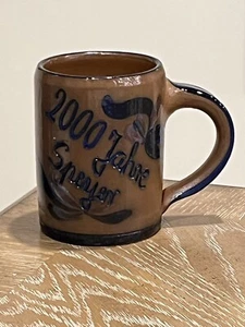 Studio Art Pottery Stoneware Mug Cup Signed 2000 Jahne Speyer Hand painted - Picture 1 of 17
