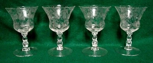 Cambridge CHANTILLY 3625 Oyster Fruit Cocktail Glasses SET OF FOUR More Here - Picture 1 of 3