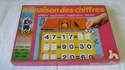Jouet ancien LA MAISON DES CHIFFRES Nathan Jeu de loto et de calcul  - Photo 1/3