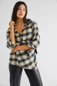 New Free People x Nicholas K Roux Flannel Shirt Plaid sz XS - Picture 1 of 6