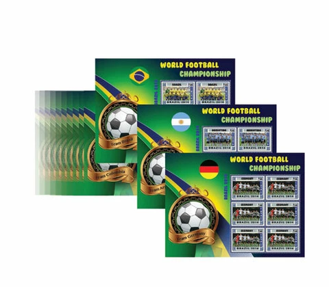 Liberia - 2014 WORLD FOOTBALL CHAMPIONSHIP - SET OF 32 SHEETS (32 TEAMS) - MNH Cover