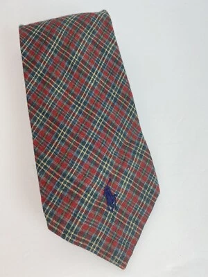 Polo Ralph Lauren Men’s 100% Linen Red Plaid Stripe Academic  Classic - Image 1 of 4