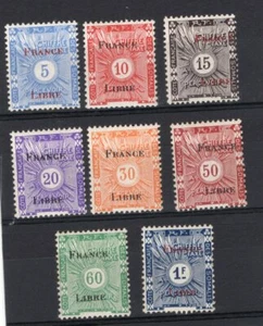 FRANCE SOMALY COAST, YV # T 21/8, COMPLETE SET, MH, VF - Picture 1 of 1