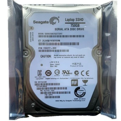 New Seagate 2.5'' SSHD Gen3 SSD Hybrid 750 GB Hard Drive SATA ST750LM000 - Image 1 of 3