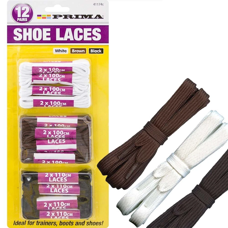 SHOE LACES 12 PAIRS