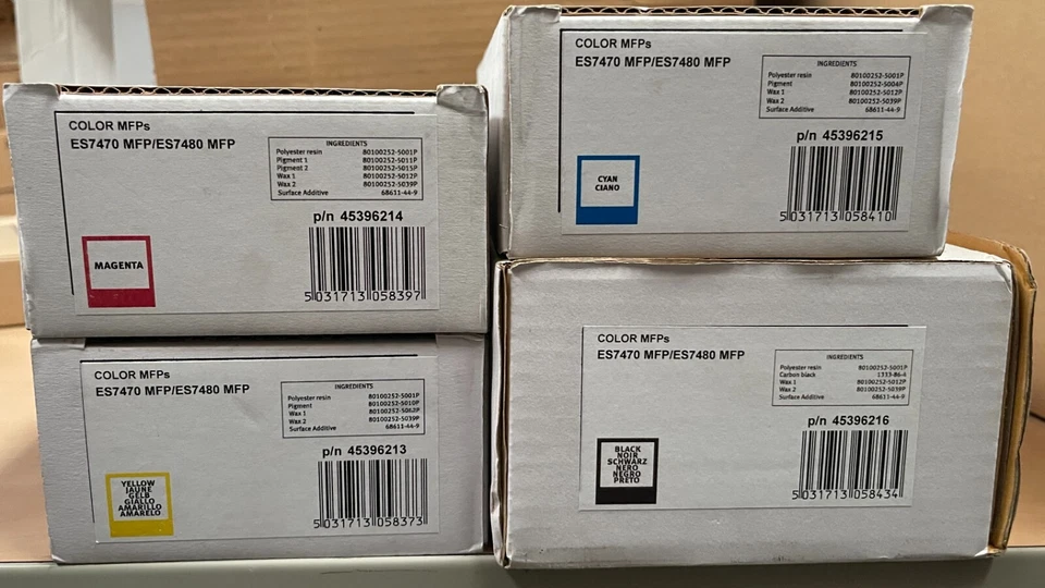 OKI ES7470 MFP  ES7480 MFP 45396213 45396214 45396215 45396216 - Image 1 of 1