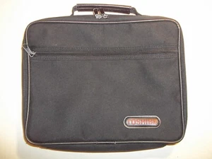 Vintage Toshiba Logo Satellite 100 Tecra 700 Laptop Carry Case Black Nylon - Picture 1 of 7
