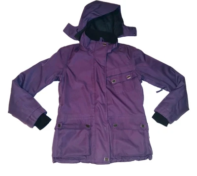 Powder Room X5 Snowboard Jacket Womens Small Purple Magnetic Snaps 10,000 MM - Image 1 of 4