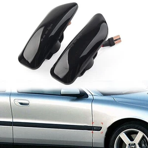 For Volvo S60 S80 MK1 V70 XC90 XC70 Dynamic Smoked Side Marker Turn Signal Light - Picture 1 of 9