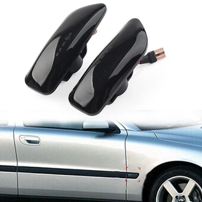 For Volvo S60 S80 MK1 V70 XC90 XC70 Dynamic Smoked Side Marker Turn Signal Light - Image 1 of 4