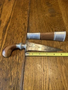 Vintage Kris Dagger wood handle and sheath - Picture 1 of 24