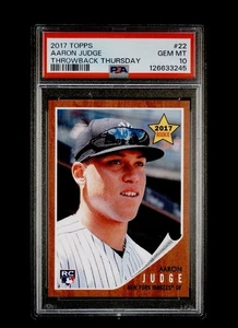 2017 Topps AARON JUDGE RC TBT PSA 10 Throwback Thursday #22 1962 Rookie Yankees - Picture 1 of 2